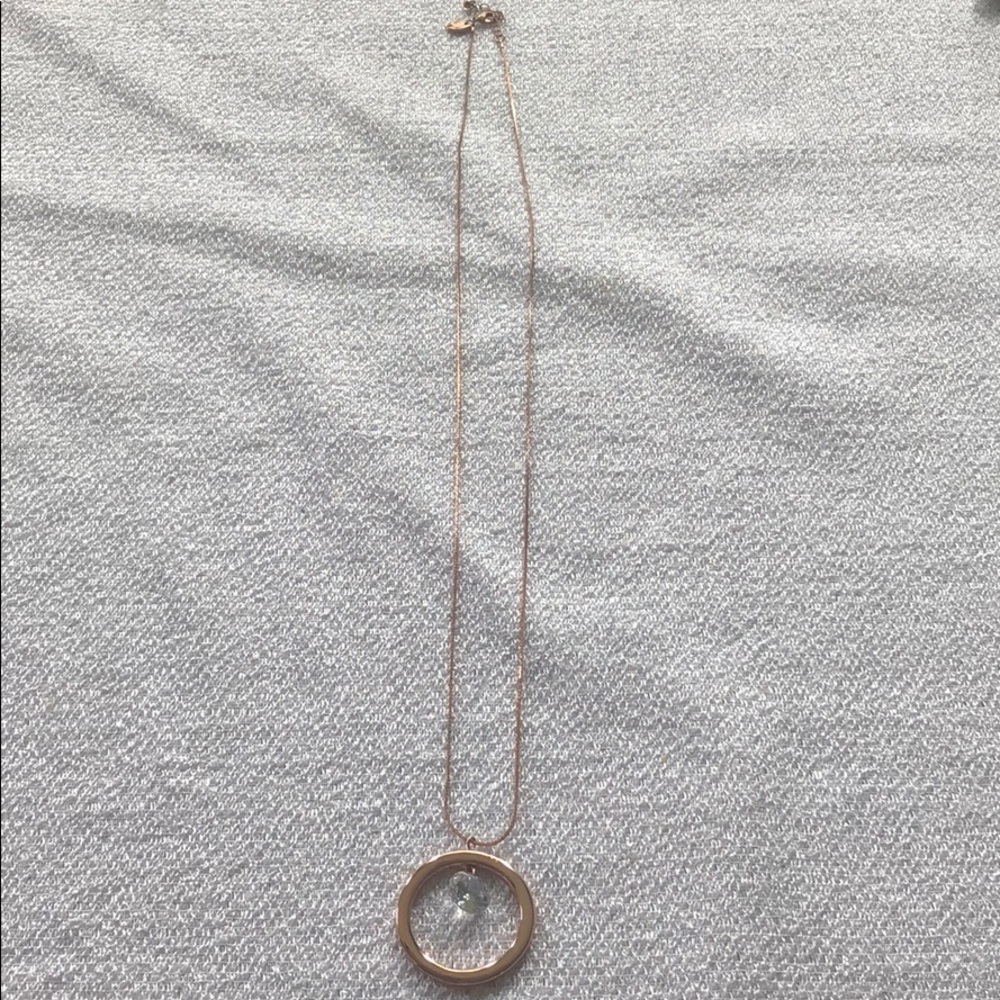 Long chain gold necklace